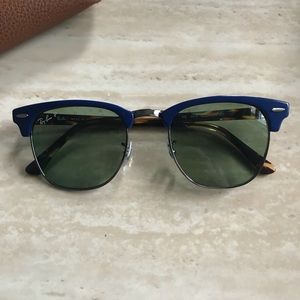 NEW Ray-Ban Clubmaster Sunglasses, Navy & Tortoise